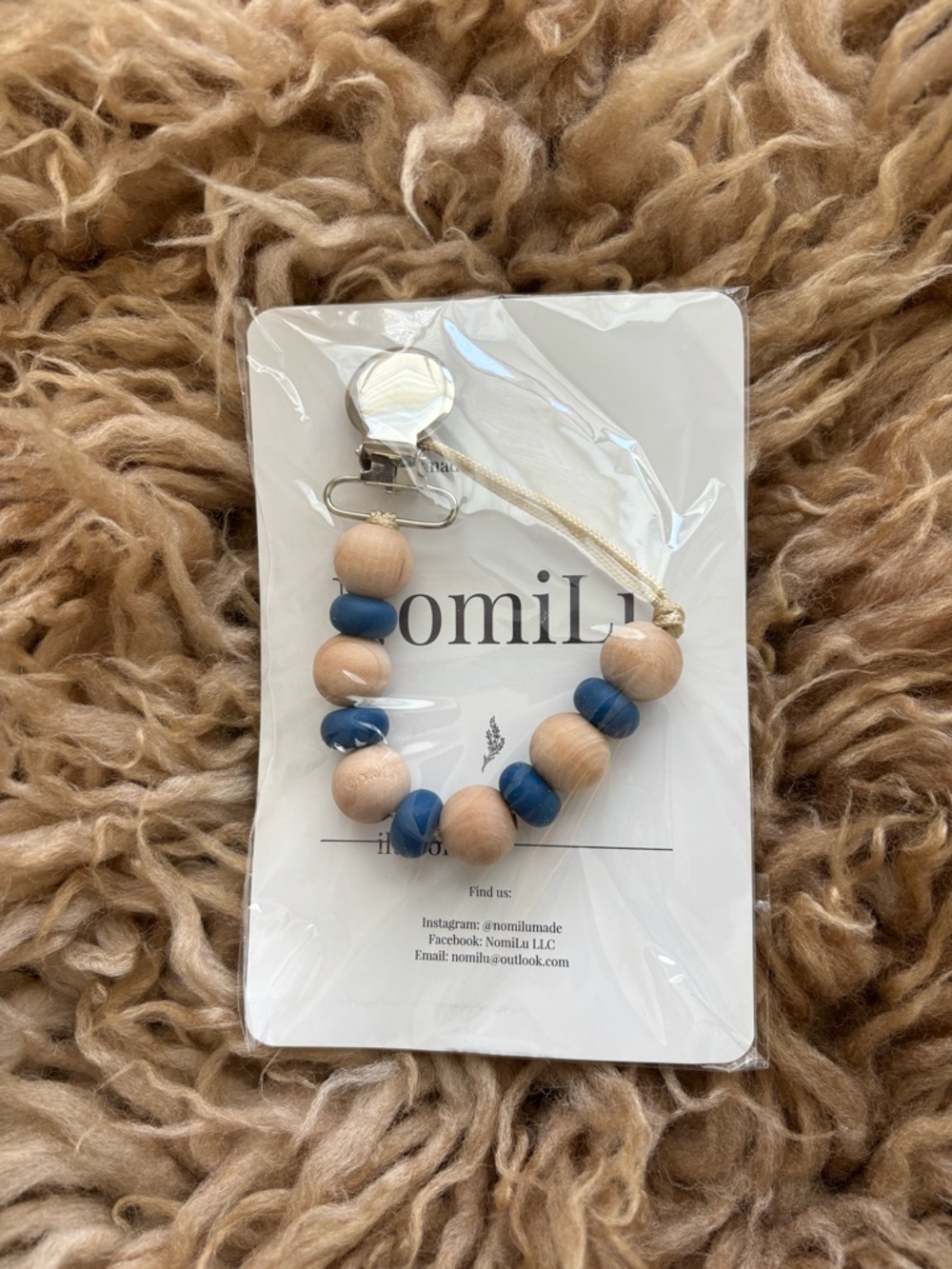 Pacifier clip (blue)